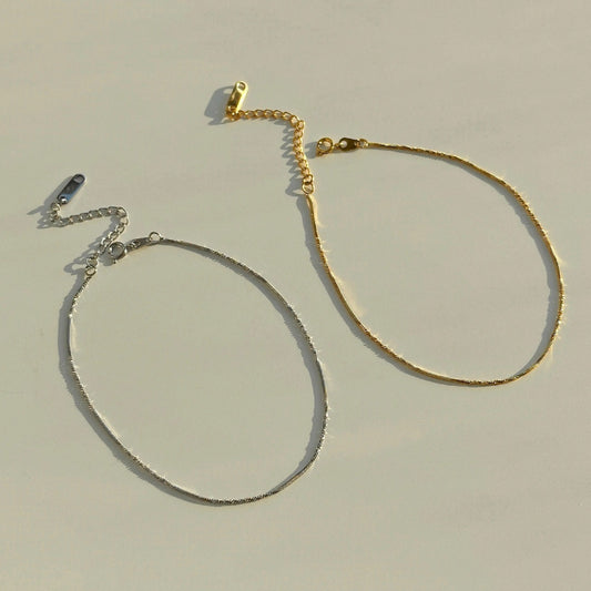 Twisted Glamour Anklet (Stainless Steel)