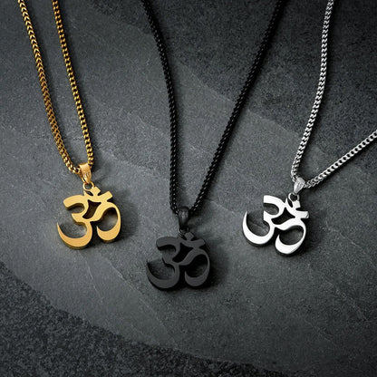 Men’s Silver Classic Aum Necklace (60cm)