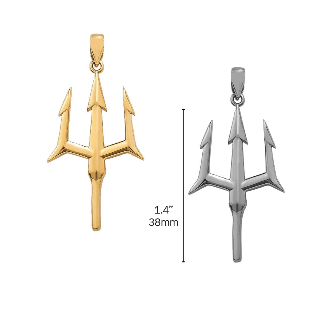Men’s Gold Trident Necklace (60cm)