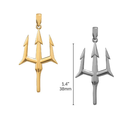 Men’s Gold Trident Necklace (60cm)