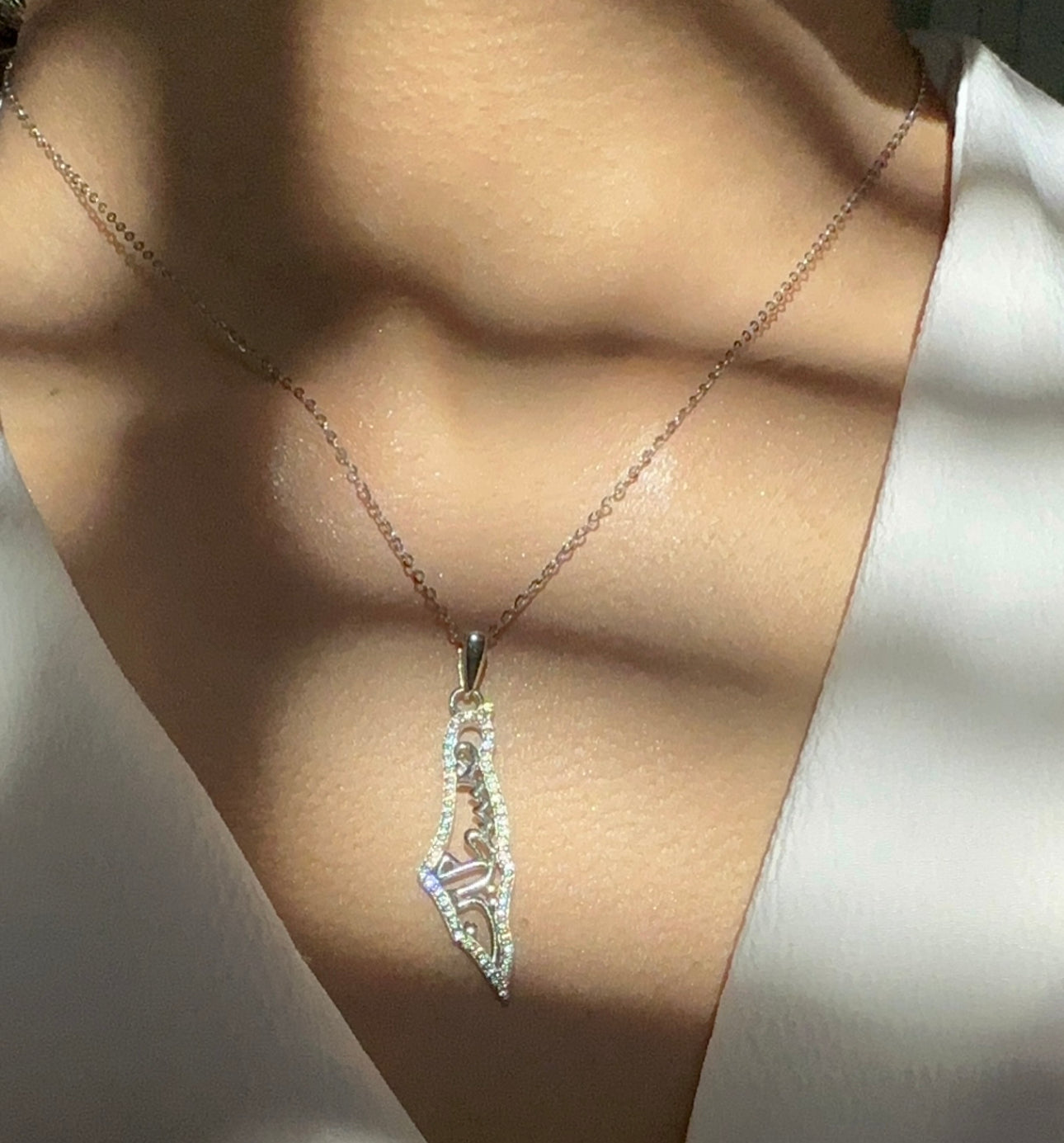 Silver Soul Of Palestine Necklace & Bracelet (925)