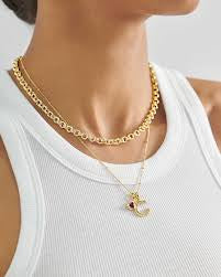 Birthstone  Initial Necklace (925)