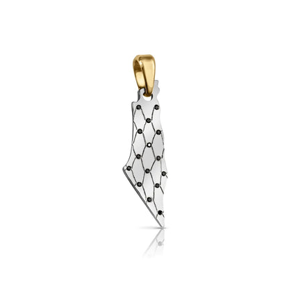 From The River To The Sea Reversible Black Cubic Necklace (Rose, Gold, Two Tone Silver)