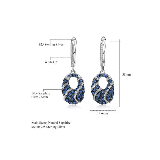 Midnight Sapphire Earring