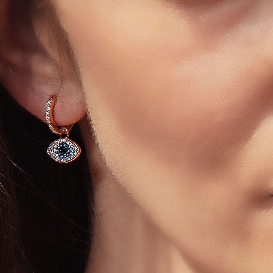 Moonlight Evil Eye Drop Earring