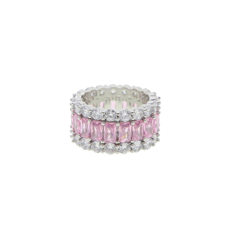 Pink Radiant Eternity Ring