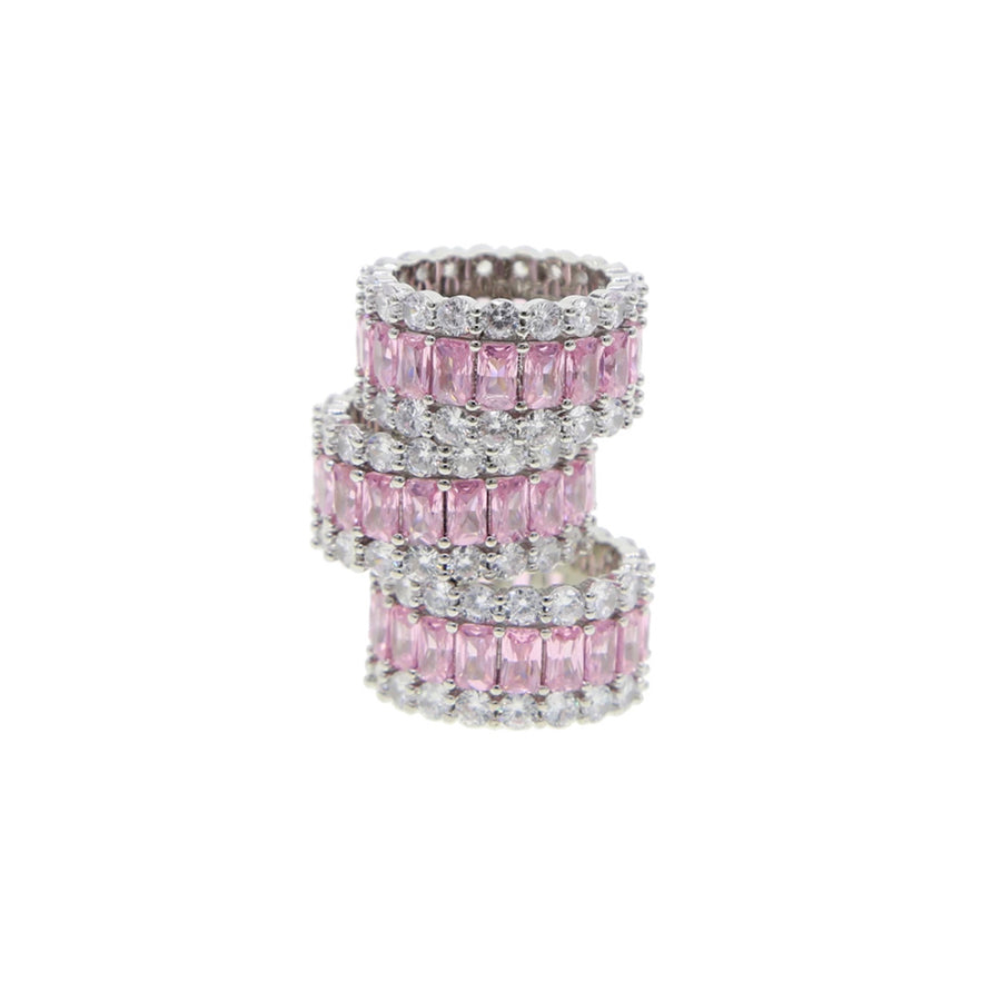 Pink Radiant Eternity Ring