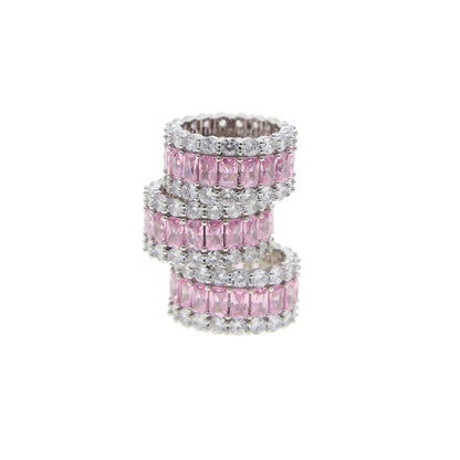 Pink Radiant Eternity Ring