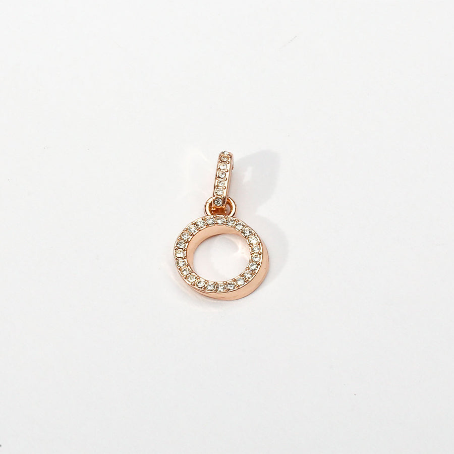 Rose Gold Initial Clip on Charm - O