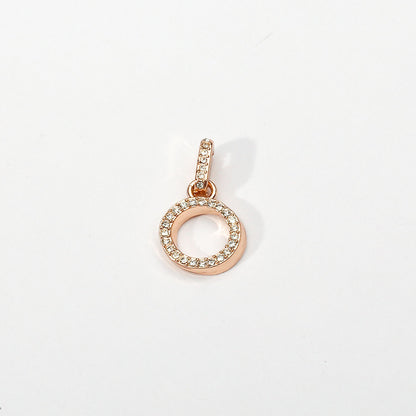 Rose Gold Initial Clip on Charm - O