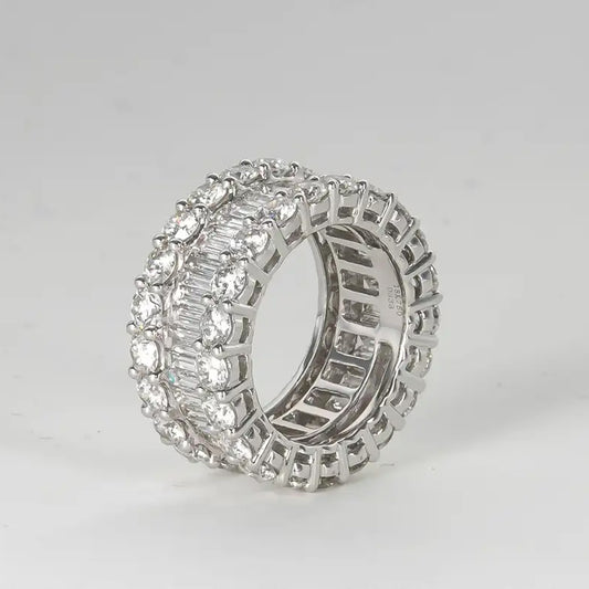 Silver Eternity Brilliant Baguette Ring