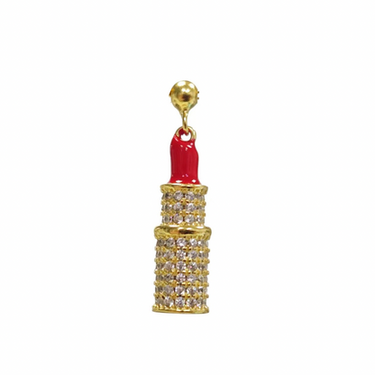 Elite Series Gold Designer NSCD Pave Lipstick Charm (925, 18k Vermeil)
