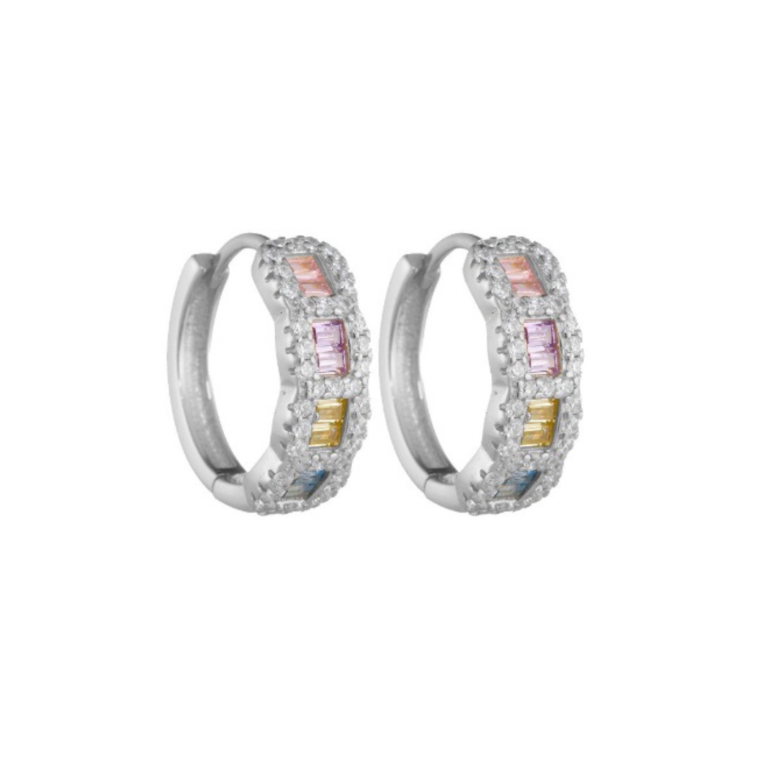 Candy Glamour Baguette Huggie (Mix Metal)