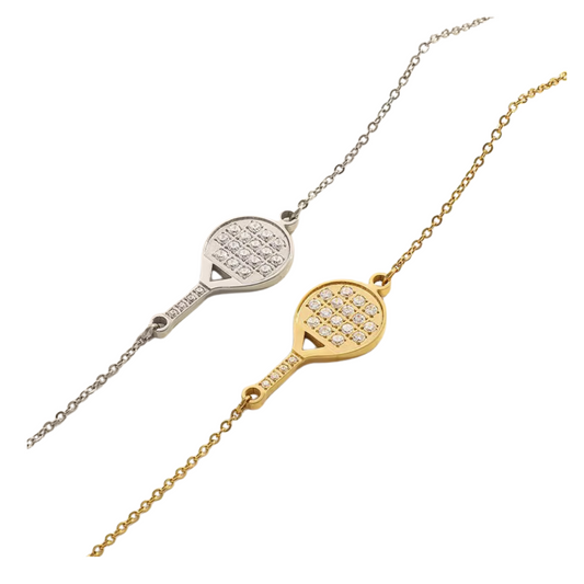 On The Sides Sparkling Padel Bracelet (Gold & Silver)