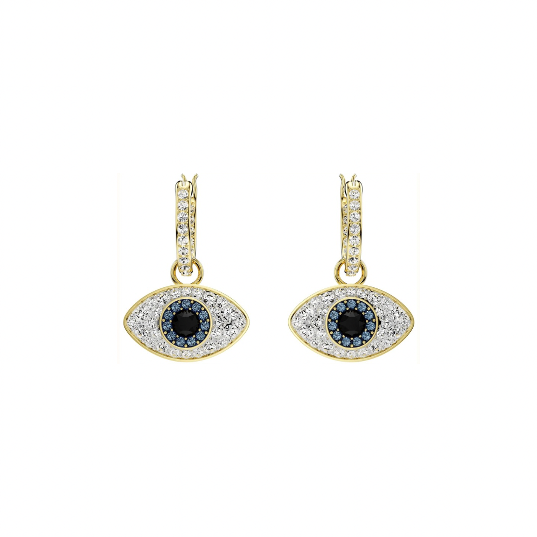 Gold Moonkissed Evil Eye Pave Drop Earring