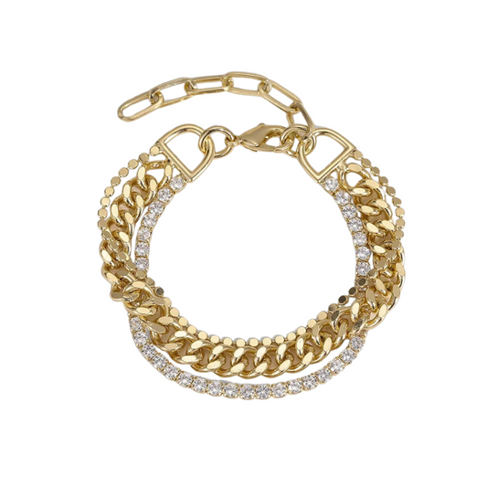 Gold  3 in 1 Triple Layer Katey Bracelet