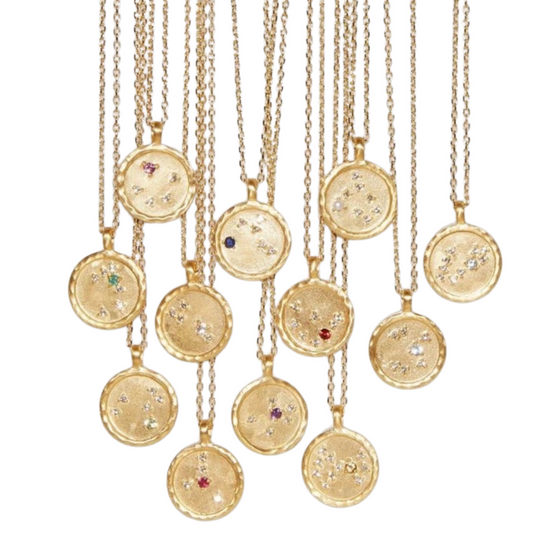 Birthstone & Zodiac Necklace (Stainless Steel)