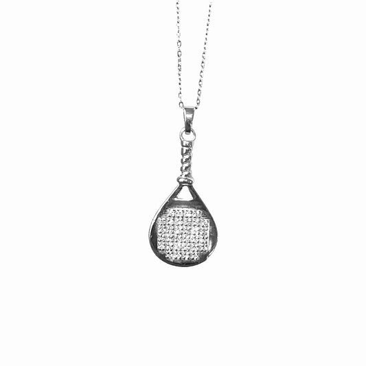 Paddle NSCD Pave Necklace (925, Vermeil Gold, Silver, Rose)