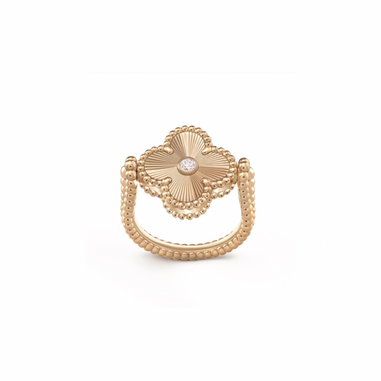 Rose Gold & Pink Pearl Reversible Clover Bracelet (925, Vermeil)