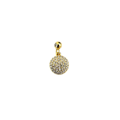 Elite Series Gold Pave Disc Charm (925, Vermeil)