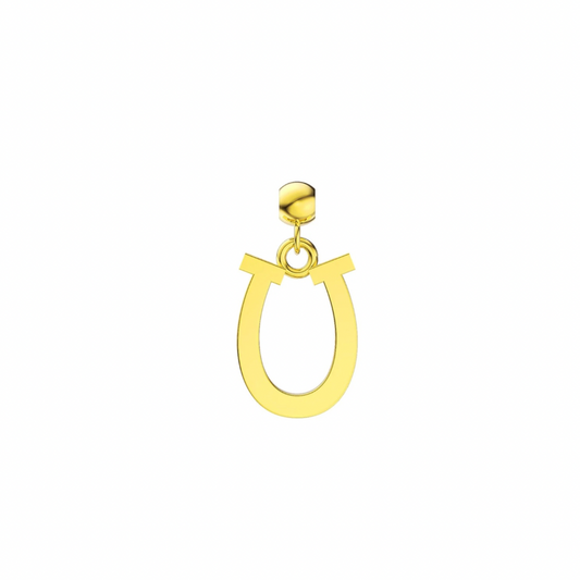 Elite Series Gold Horseshoe Satin Charm (925, Vermeil)
