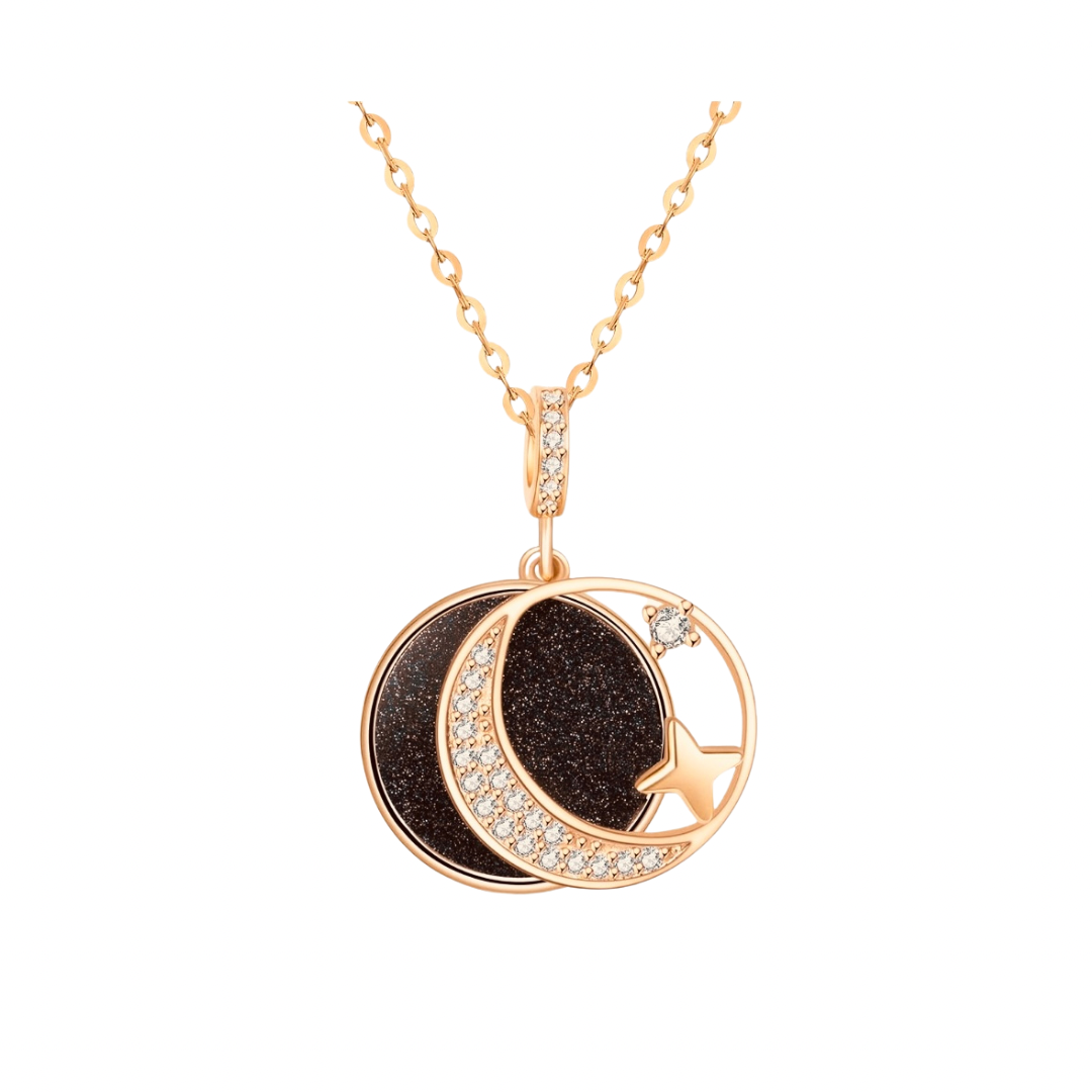 Blue Sandstone Interstellar Necklace (925, Vermeil Gold, Silver, Rose)