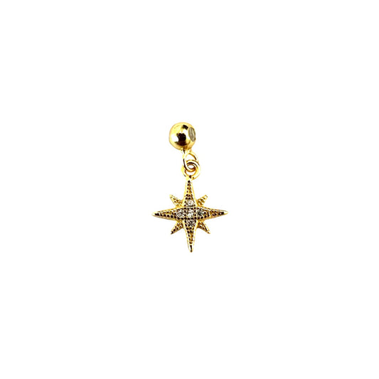 Elite Series Gold Starburst Charm (925, Vermeil)