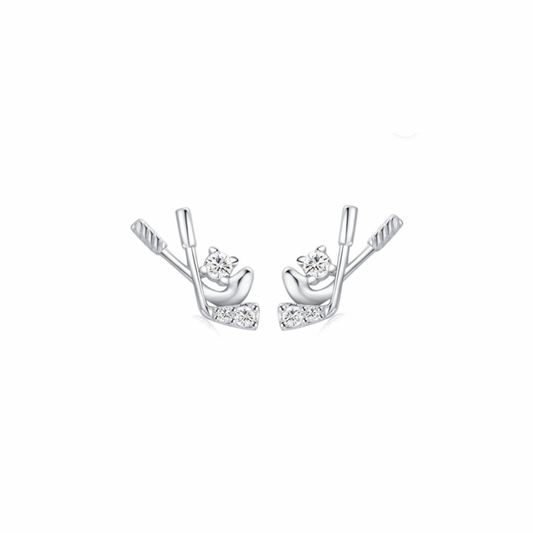 Cutesy Gold Club Earrings (925, Vermeil)