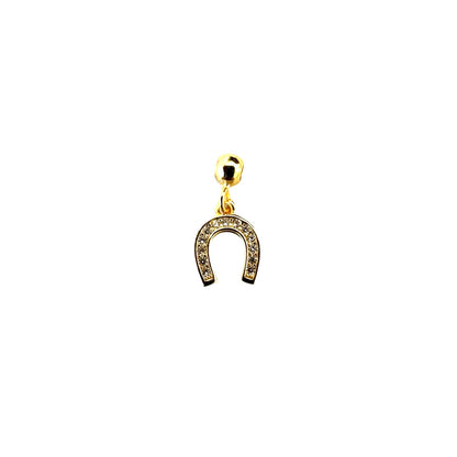 Elite Series Gold Horseshoe Pave Charm (925, Vermeil)