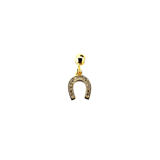 Elite Series Gold Horseshoe Pave Charm (925, Vermeil)