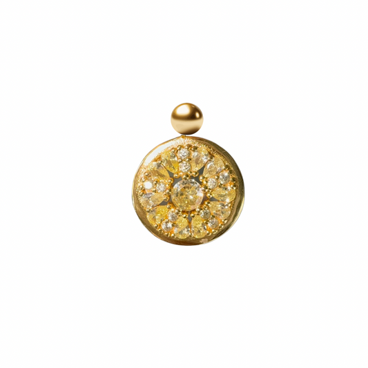 Elite Series Gold Lemonlicious Yellow Pear Charm (925, 18k Vermeil)