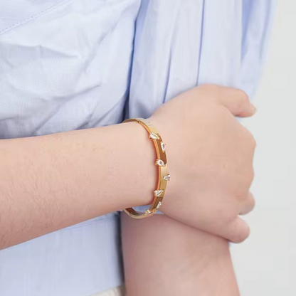 Gold Bebe Pear Bangle