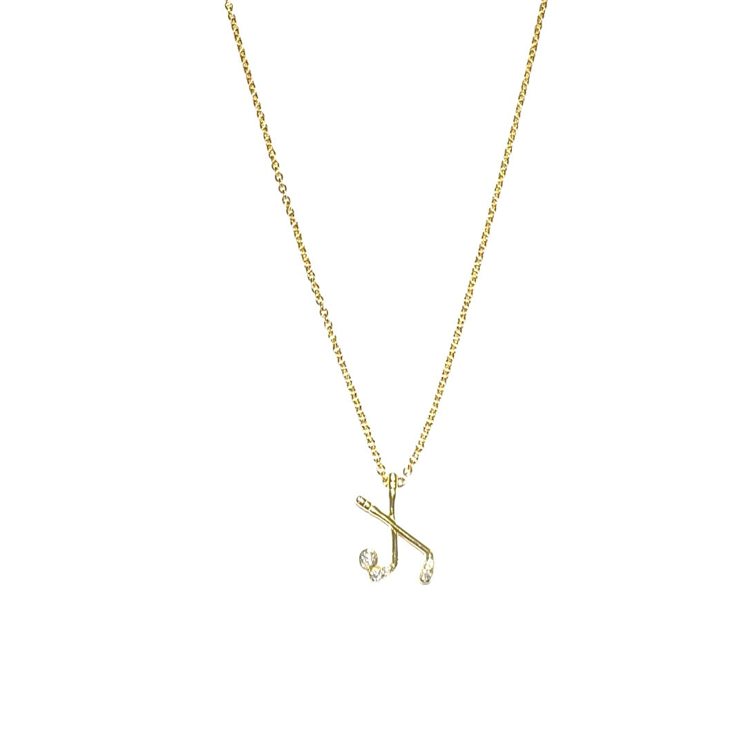 Dainty NSCD Golfing Pro Necklace (Gold, Silver, Rose 925, Vermeil)
