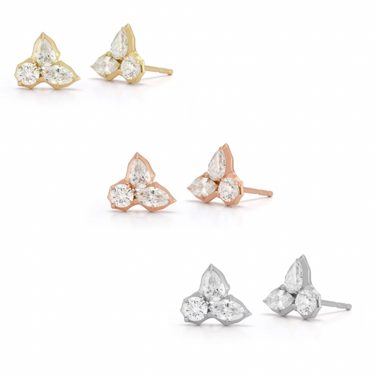 Love Triangle Stud Earring (925)