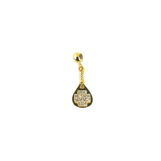 Elite Series Gold Padel Sparkle Charm (925, Vermeil)