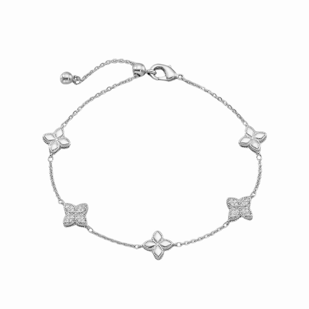 Silver Delicate Clover Bracelet