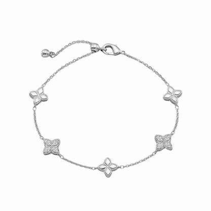 Silver Delicate Clover Bracelet