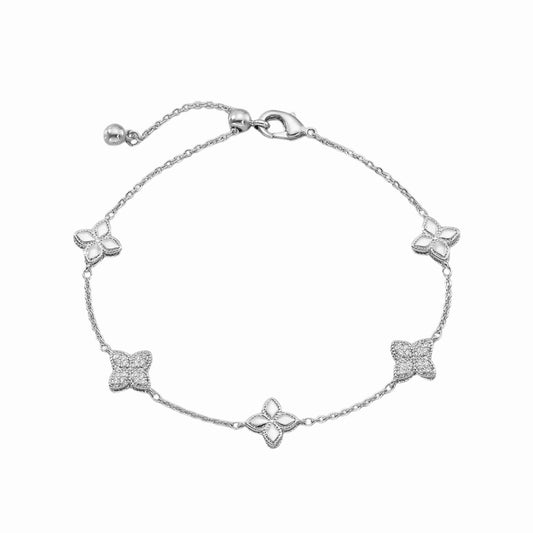 Silver Delicate Clover Bracelet