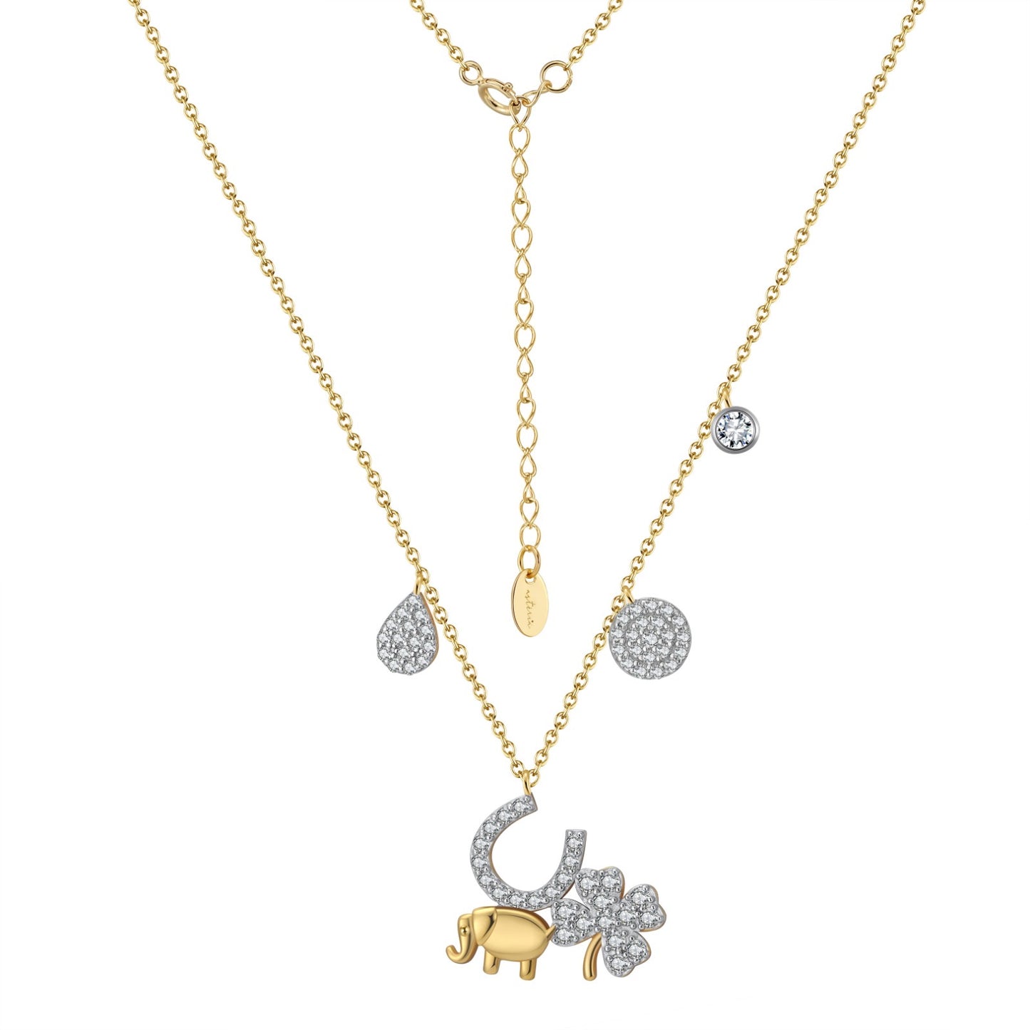 Designer Gold Love, Luck & Abundance NSCD Charm Set (925,18k Vermeil)