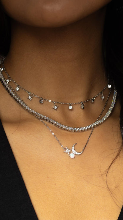 Opal Fire Galaxy Necklace (925)