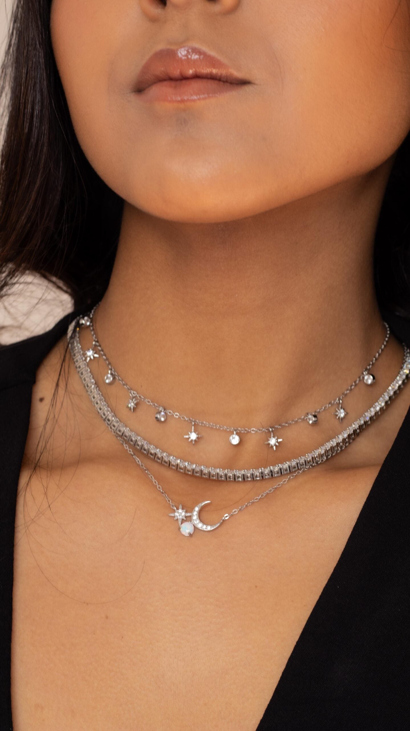 Silver Invisilink Tennis Necklace (3mm)