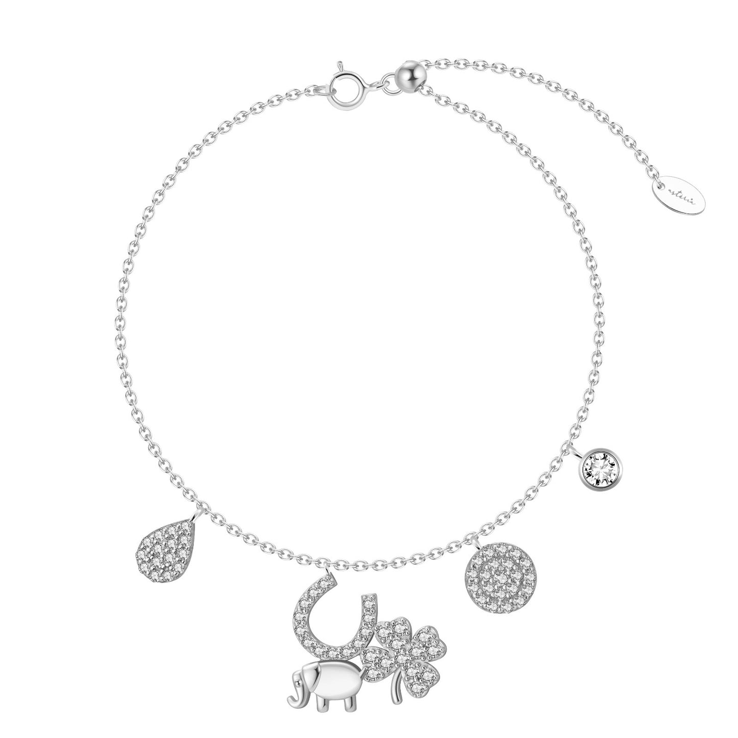 Designer Silver Love, Luck & Abundance Charm NSCD Set (925, Vermeil)
