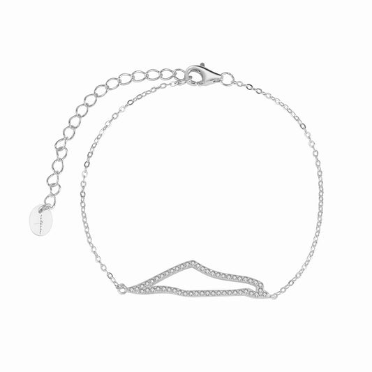 Silver Pave NSCD Palestine Bracelet (925, Vermeil)